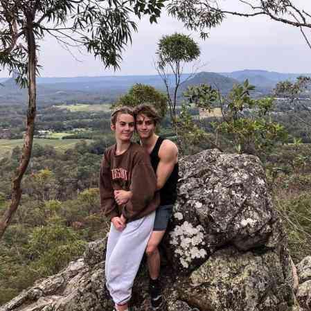 Cameron Caulfield with his alleged girlfriend.